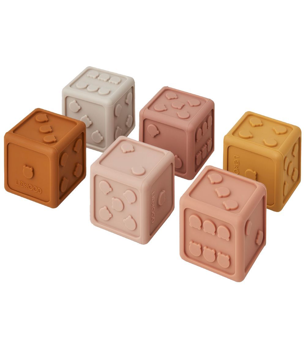 Liewood Baby Toys - 6 pcs - Silicone - Gloria - Dice