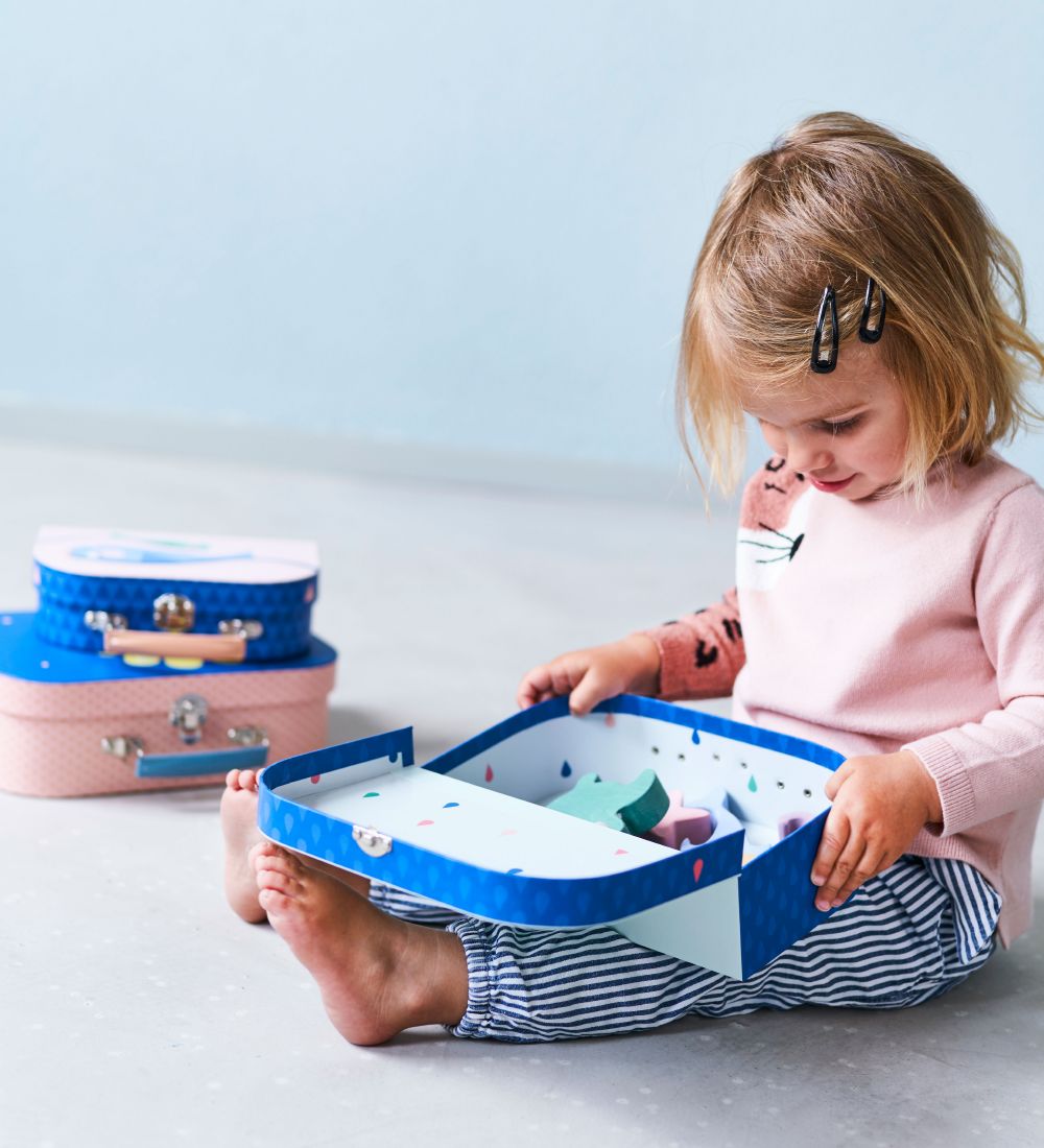 Petit Monkey Suitcase Set - 25,5x23x20 cm - 3 pcs. - Moon Drops