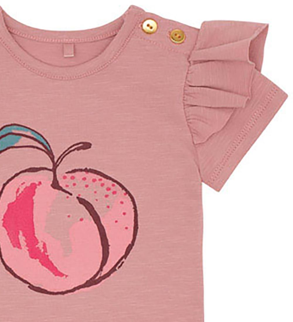 Soft Gallery Bodysuit s/s - Helga - Woodrose w. Print