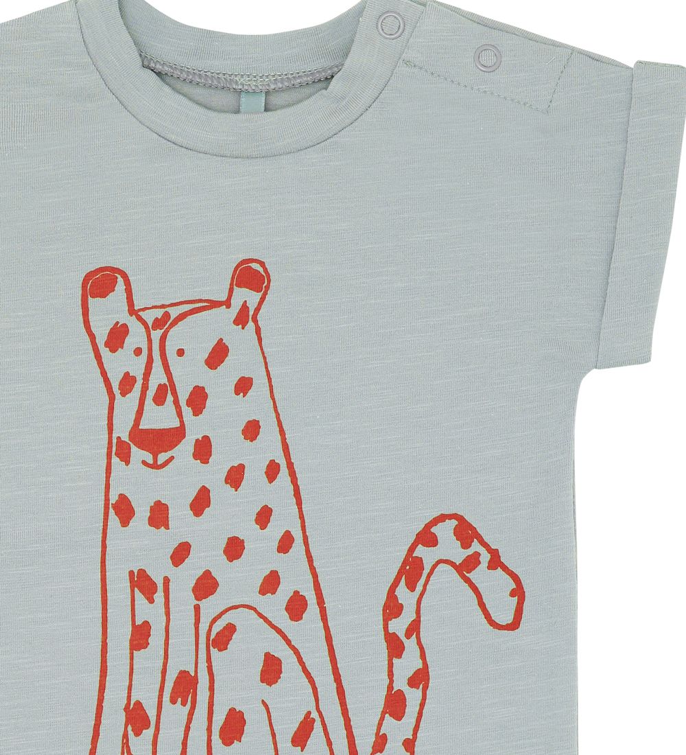 Soft Gallery Bodysuit s/s - Fraser - Abyss w. Leopard