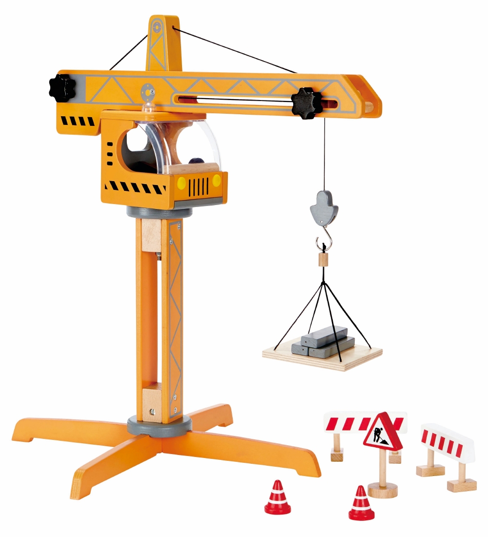 Hape Play Set - 10 Parts - Crane