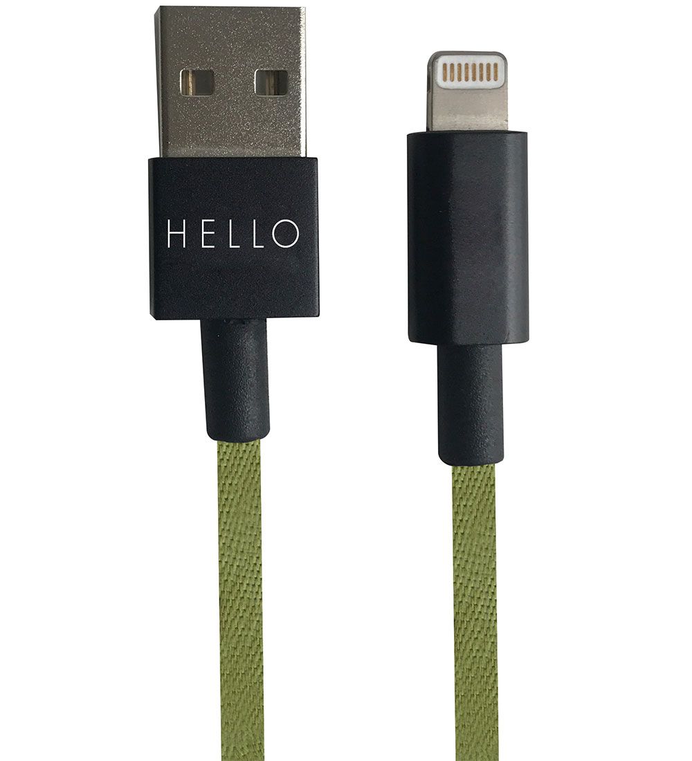 Design Letters Lightning Charging Cable - 1 m - Liningest Green