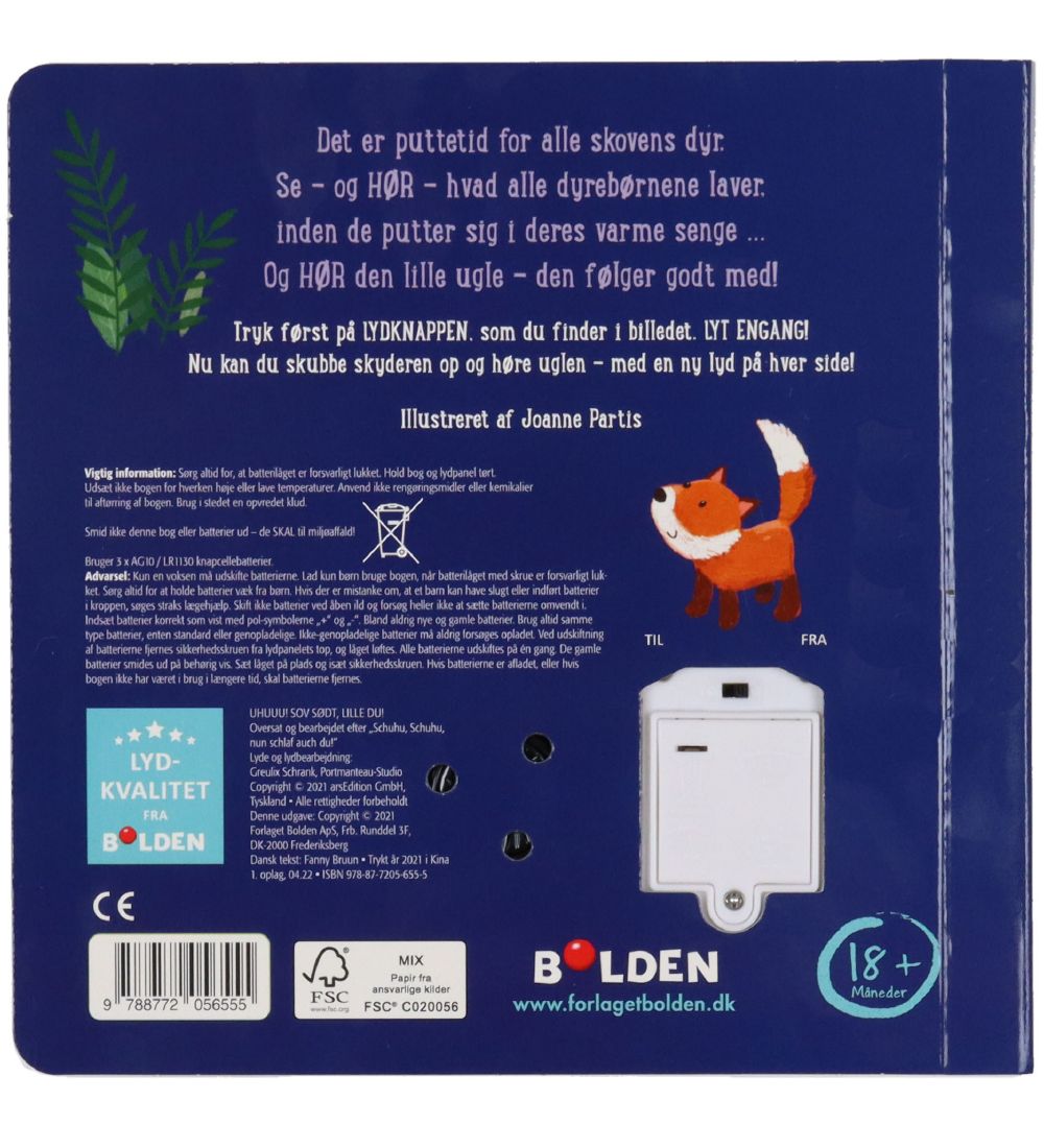Forlaget Bolden Book - Uhuu! Sov Sødt. Lille Du! - Danish