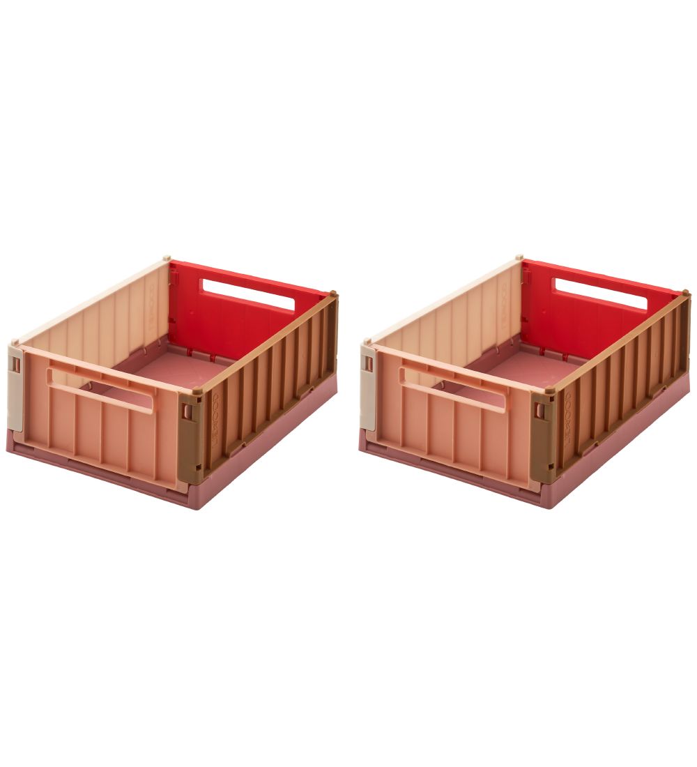Liewood Foldable Boxes - 25x18x9,5 cm - Small - 2-Pack - Rapsber