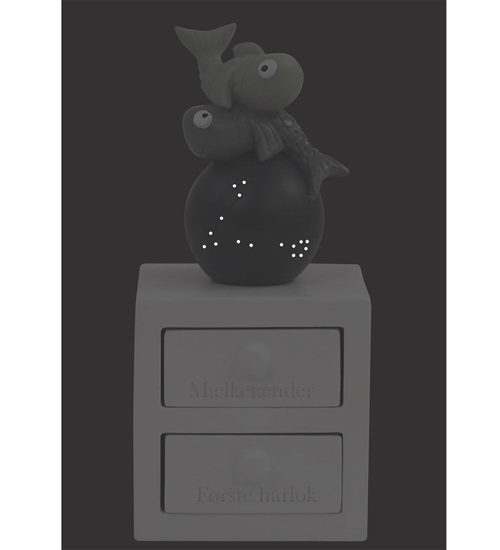 Kids by Friis Hårlock/TänderSked m. Stjärntecken - 6 cm - Fiskar
