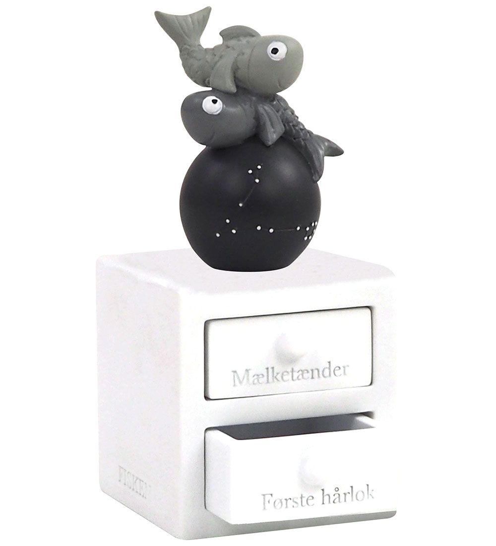 Kids by Friis Hårlock/TänderSked m. Stjärntecken - 6 cm - Fiskar