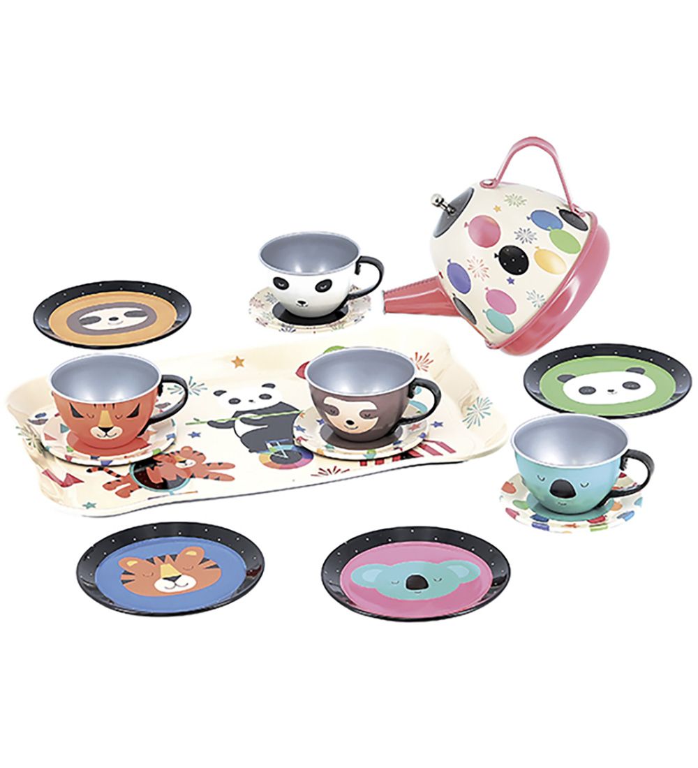 Vilac Tea Set w. Music - Metal - Jungle