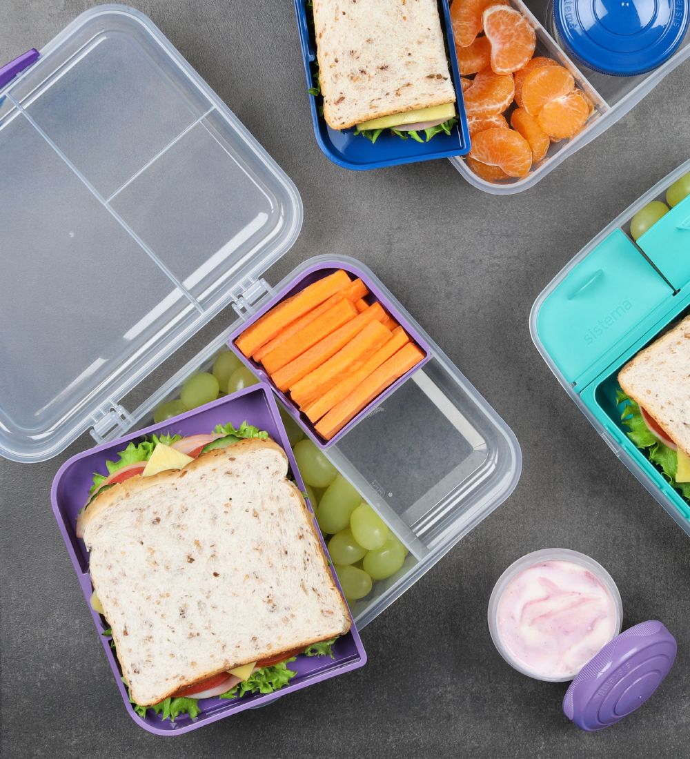 Sistema Lunchbox w. Container - Bento Cube - 1.25 L - Light Purp