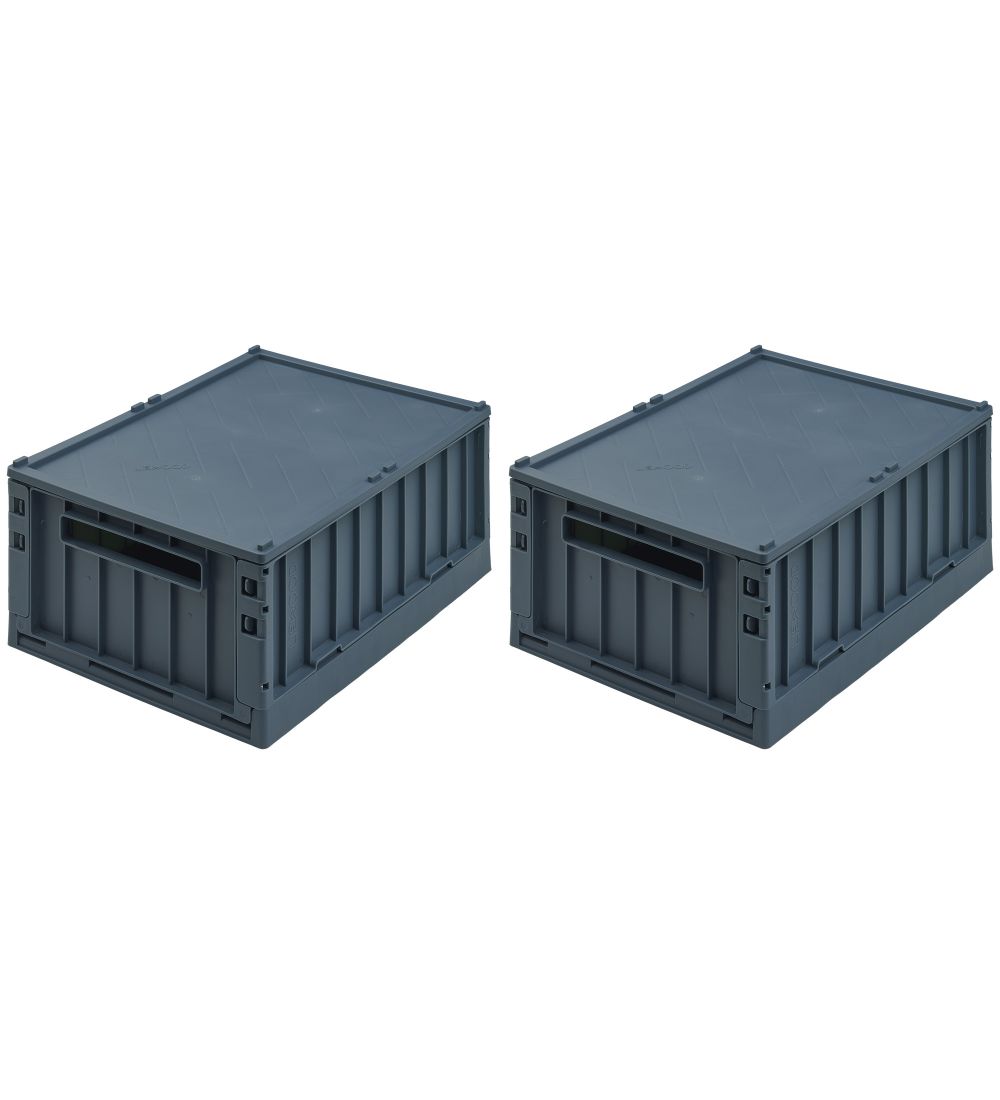 Liewood Foldable Boxes - 36x25x13,5 cm - Medium - 2-Pack - Whale