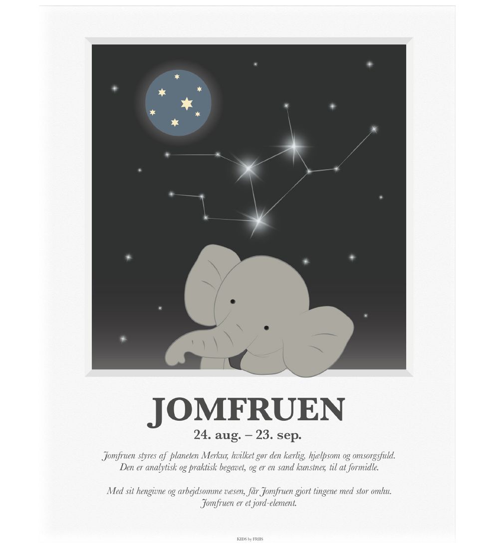 Kids by Friis Poster - Sternzeichen - Jungfrau