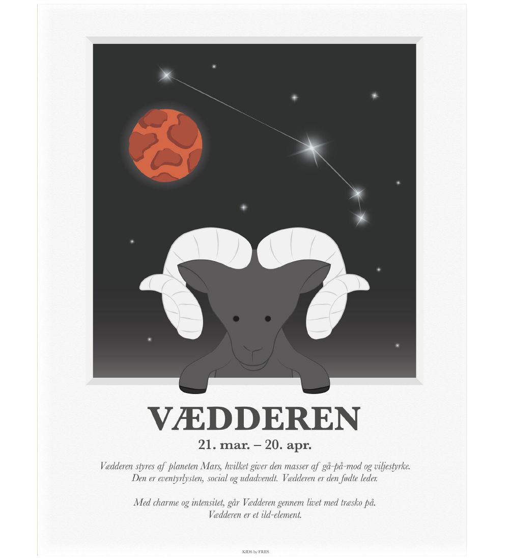 Kids by Friis Poster - Zodiac - Aries
