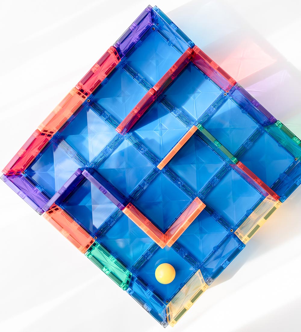 Connetix Magnetic Plates - 2 Parts - Blue/Green