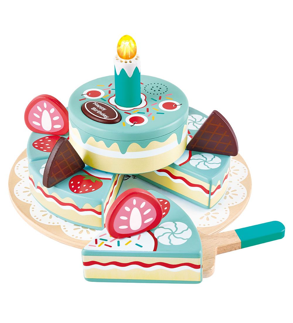 Hape Play Food - Wood - Interactive Birthday Cake