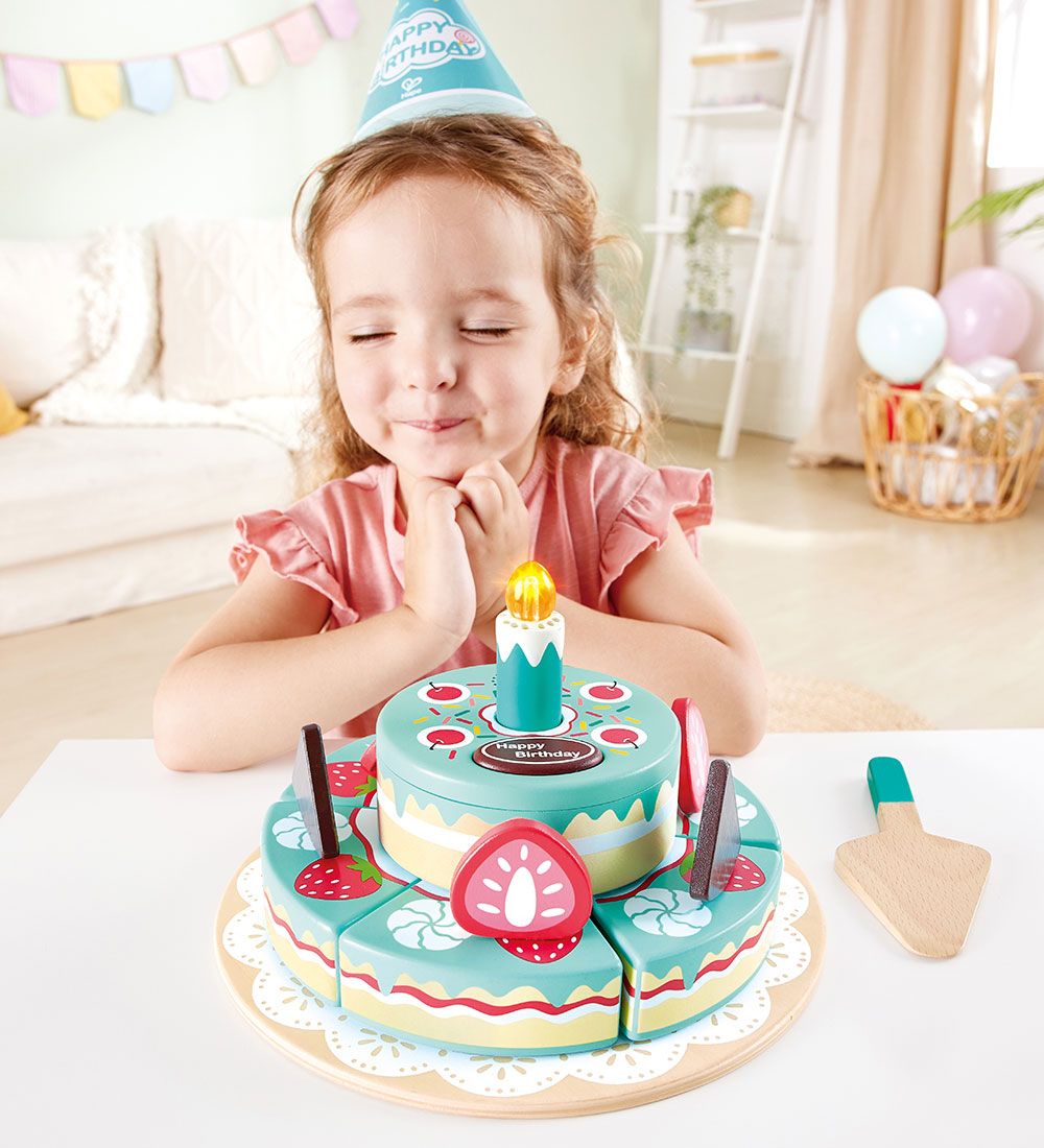 Hape Play Food - Wood - Interactive Birthday Cake