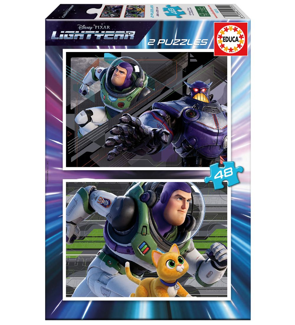 Educa Puzzle Game - 2 x 48 Bricks - Lightyear