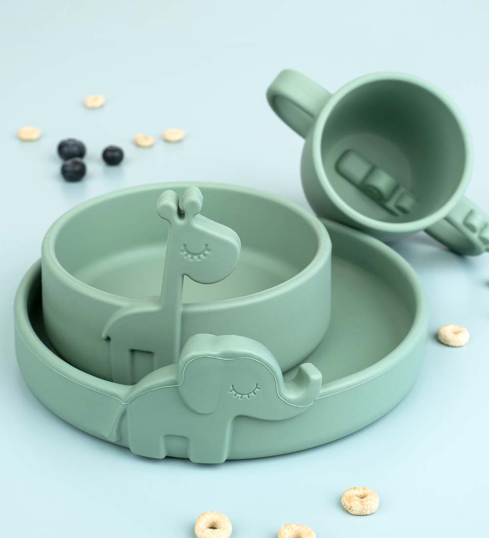 Done By Deer Bowl - Silicone - Raffi - Green
