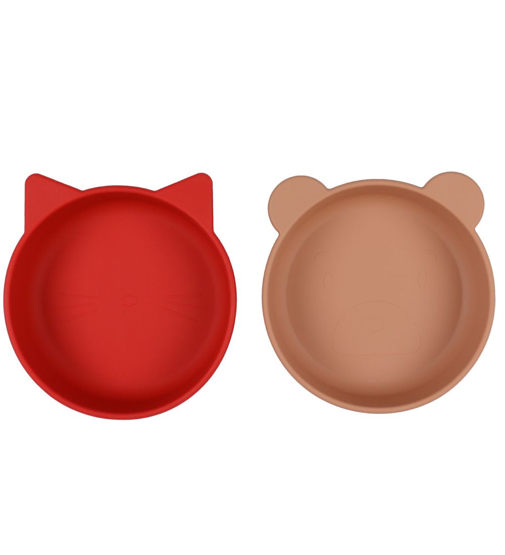 Liewood Bowls - Silicone - Vanessa - 2-Pack - Apple Red/Tuscany