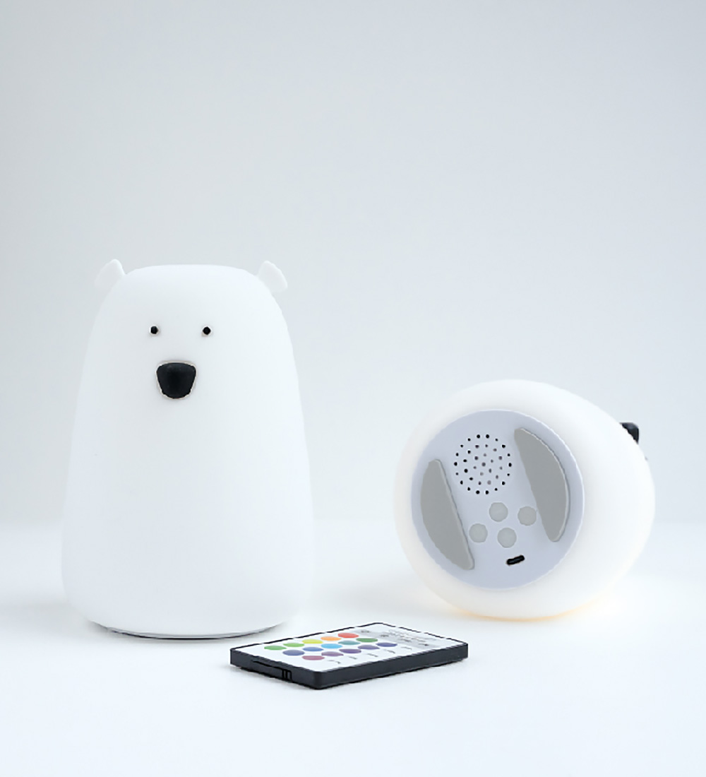 Rabbit & Friends Lamp w. Speaker - Bear w. Remote Control/Blu