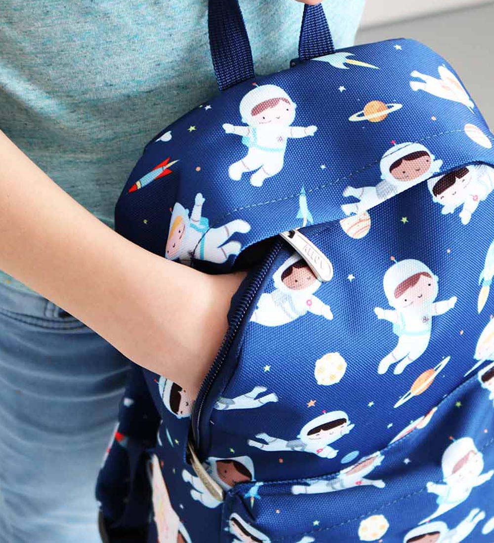A Little Lovely Company Preschool Backpack - Astronaut - Blue