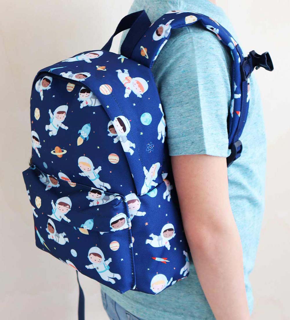 A Little Lovely Company Preschool Backpack - Astronaut - Blue