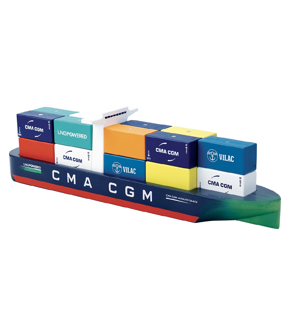 Vilac Container Ship - Wood - Multicoloured
