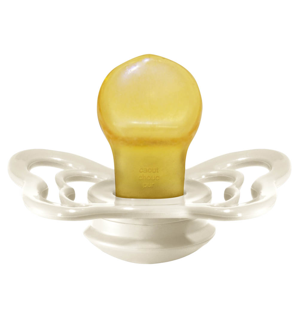BIBS Couture Pacifiers - Size 2 - 2-Pack - Anatomical - Ivory/Bl