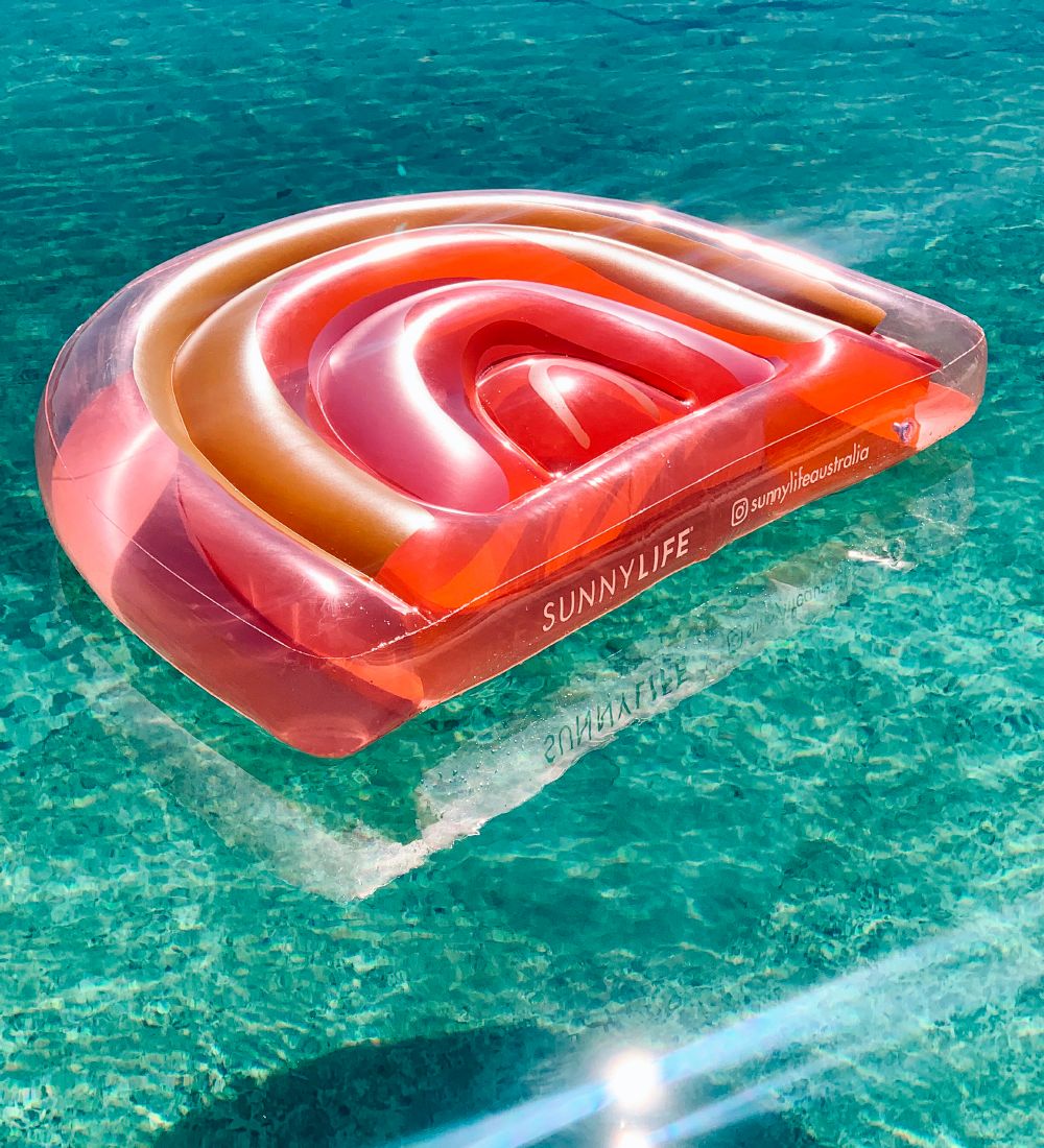 SunnyLife Float - 160x105 cm - Float Away Lie On - Rainbow - Pea