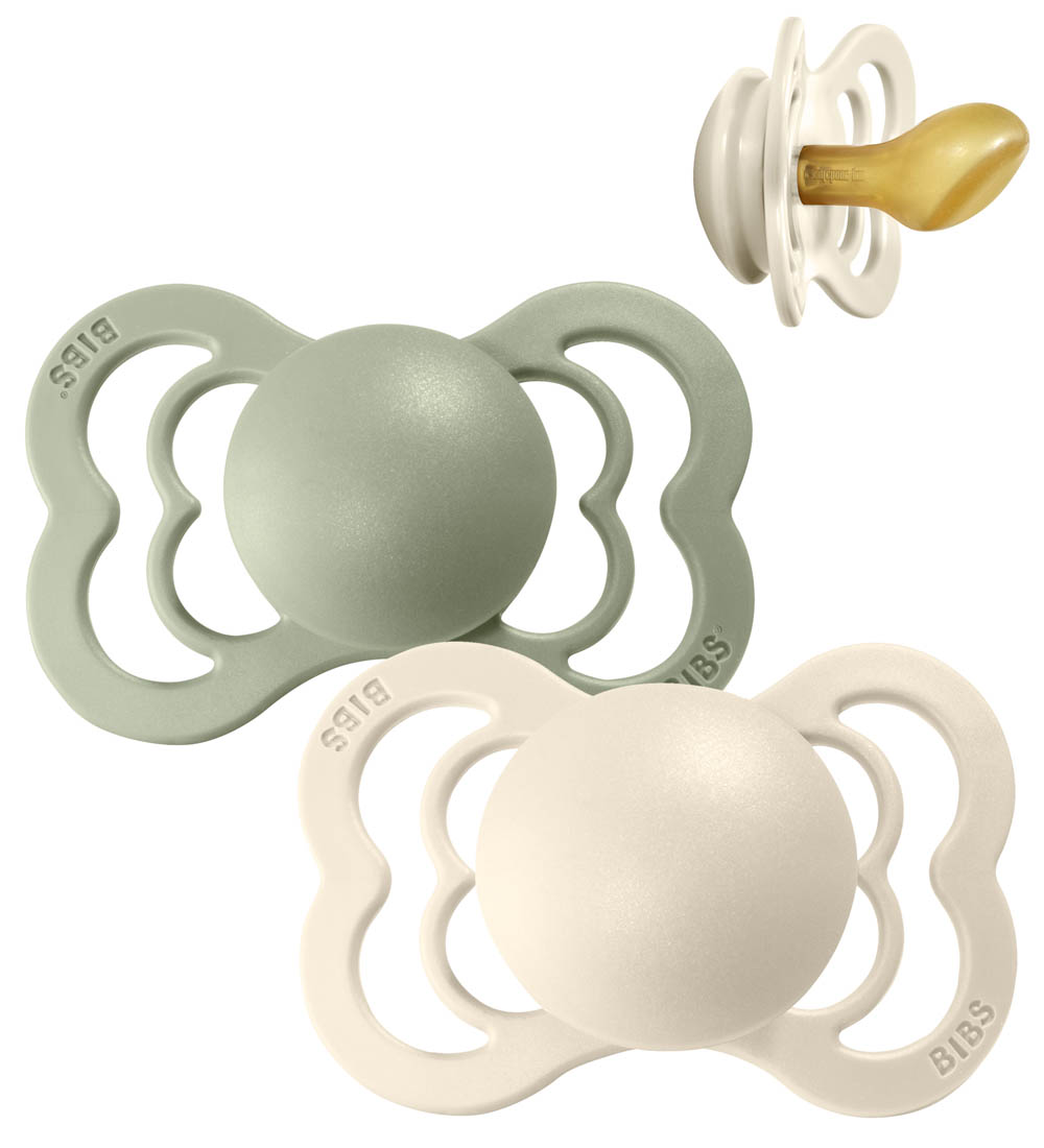 BIBS Couture Spenen - Maat 1 - 2-pack - Anatomisch - Ivory/Sage