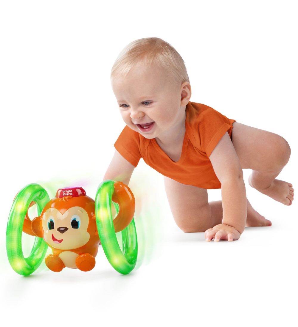 Bright Starts Activity Toy - Roll & Light Monkey