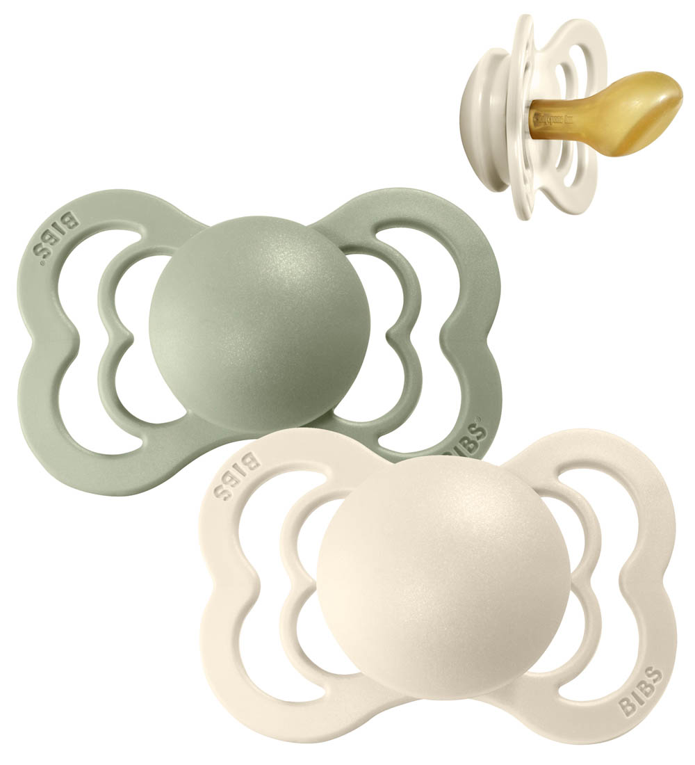 Bibs Couture Dummies - 2-pack - Size 2 - Natural rubber - Ivory/