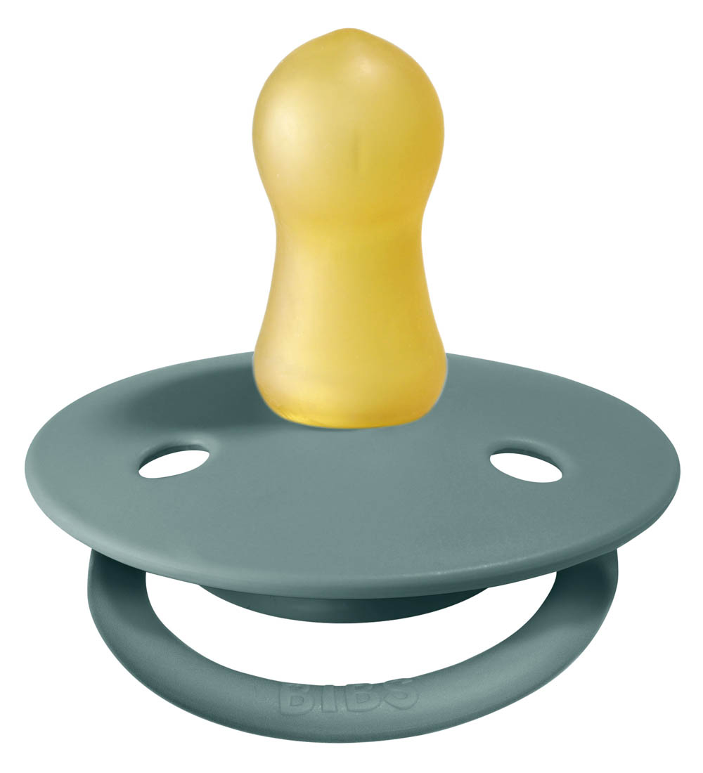 BIBS De Lux Pacifiers - Size 2 - 2-Pack - Round - Iceland Sea/Sa