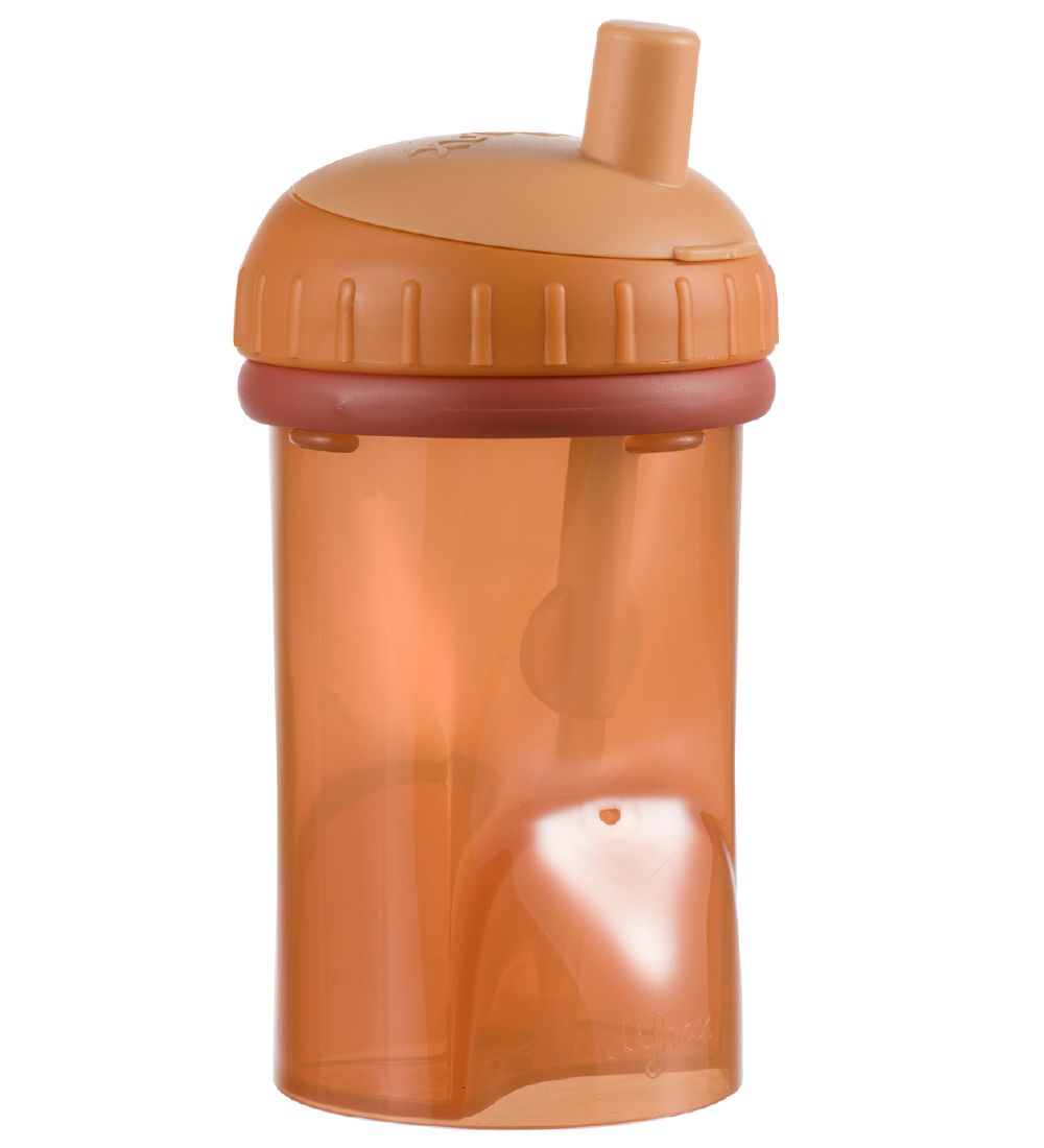 Difrax Drikkekop w. Straws - 250 mL - Pumpkin