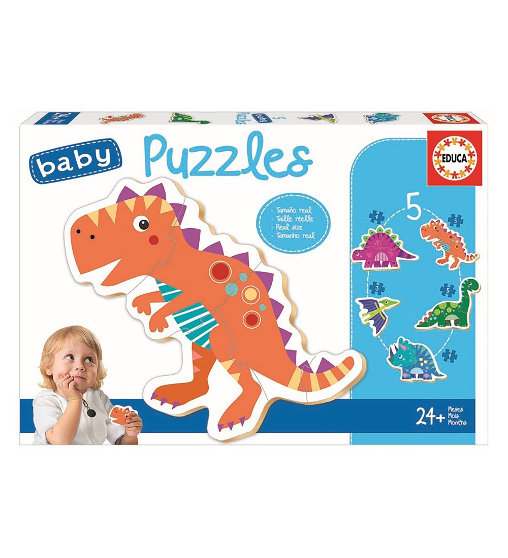 Educa Puzzle Game - 5 Different - Dinosaurs