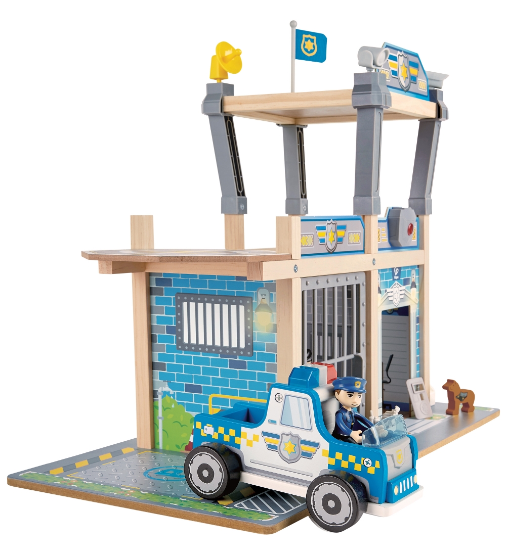 Hape Play Set - 13 Parts - Police Station