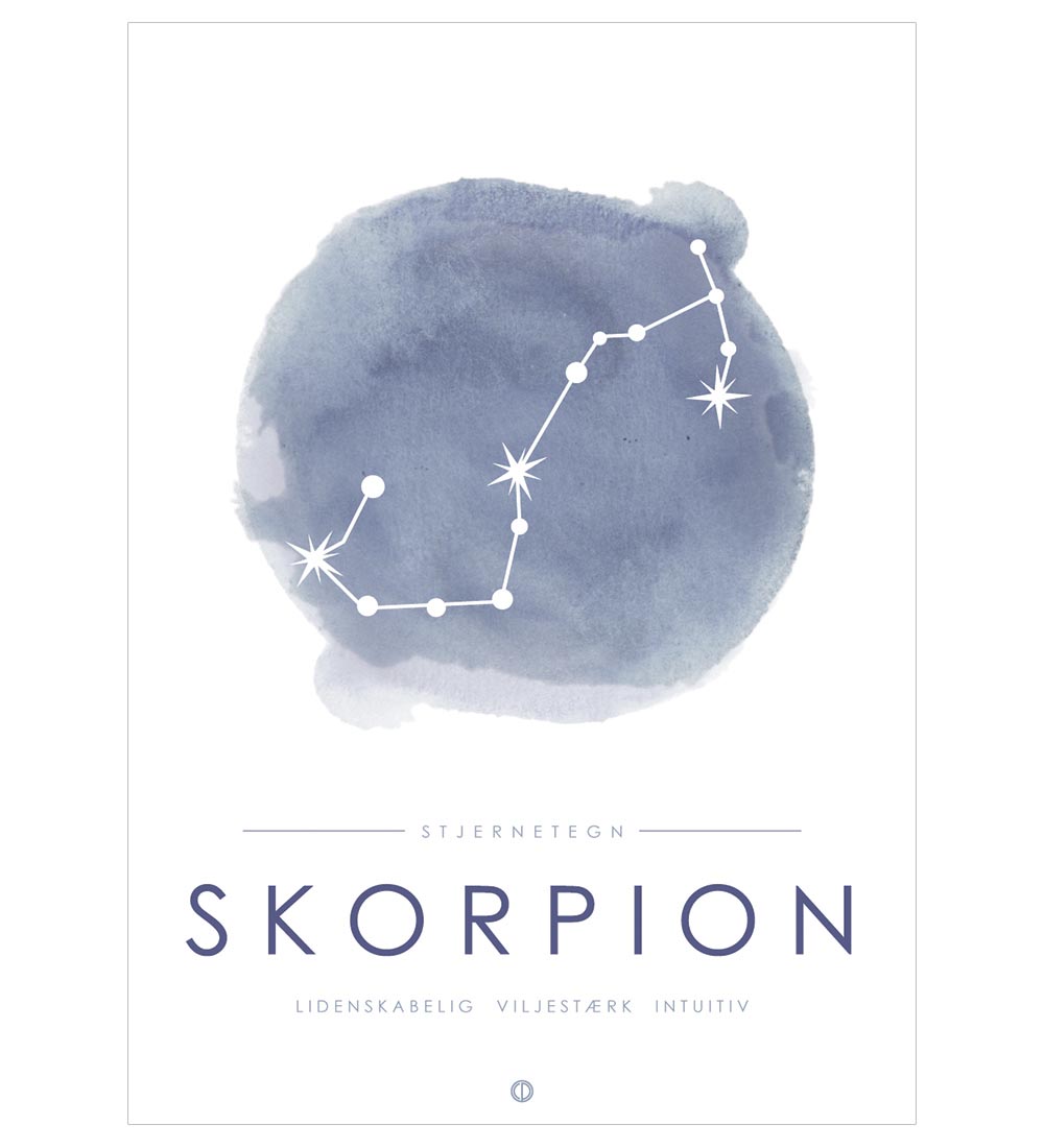 Citatplakat Poster - A3 - Constellation - Scorpion - Blue