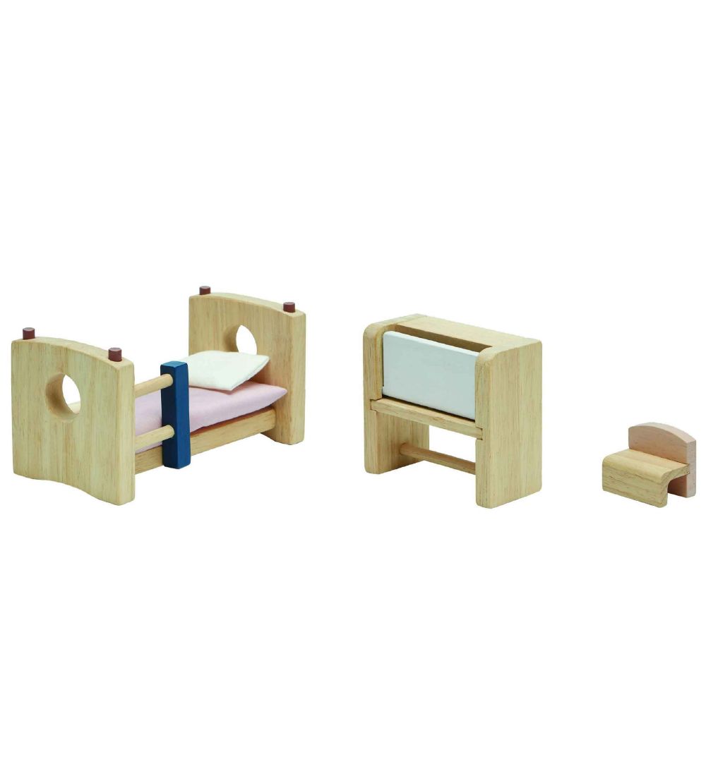 PlanToys Furniture Set - Children's Room - 8 parts - Wood
