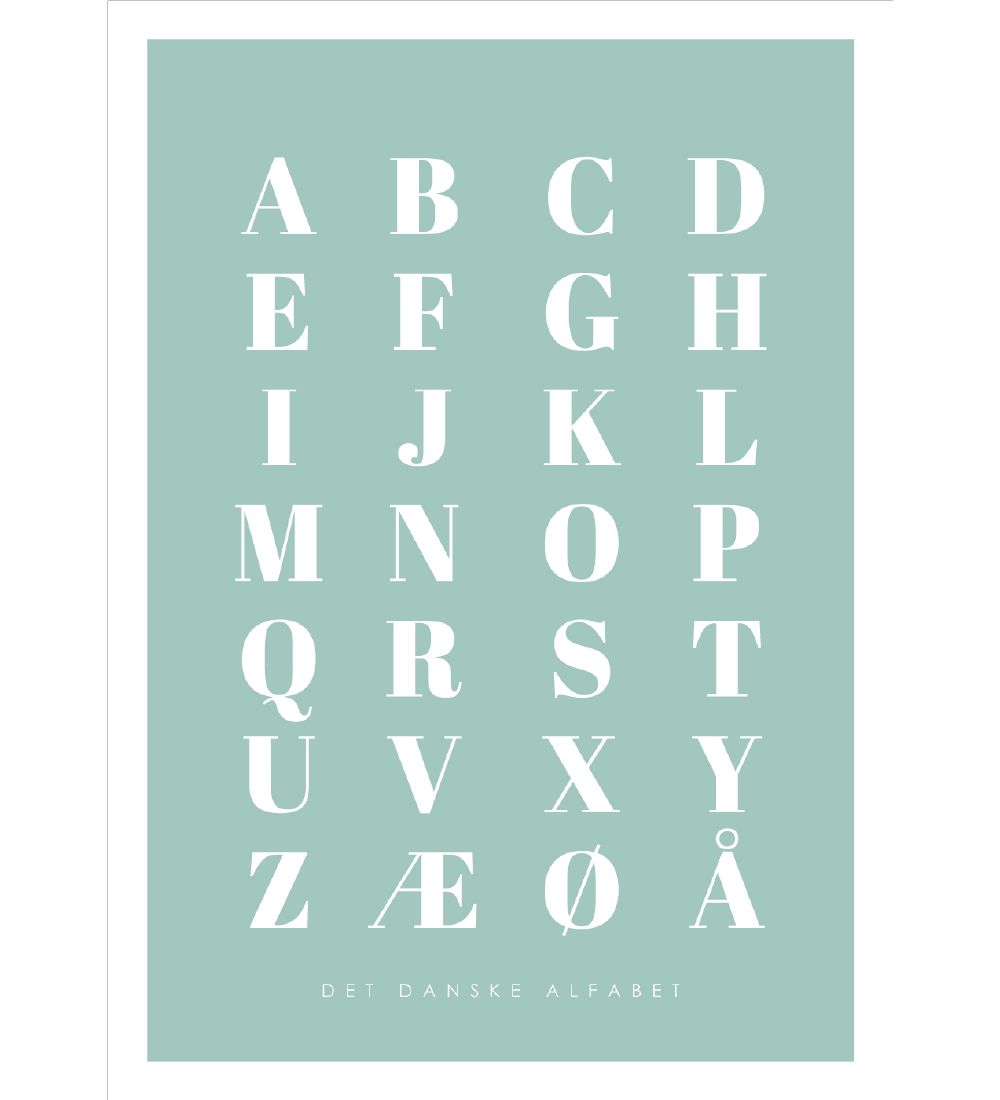 Citatplakat Poster - B2 - Alphabet Poster - Green