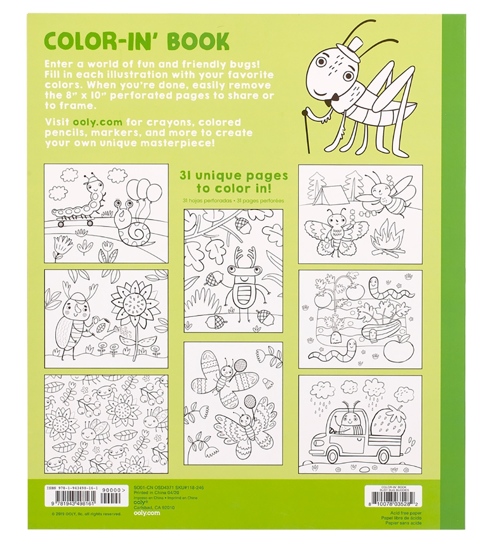 Ooly Colouring Book - Busy Bug Buddies