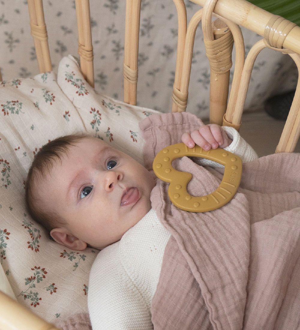 BIBS Bitring - Heart - Rosa Plum