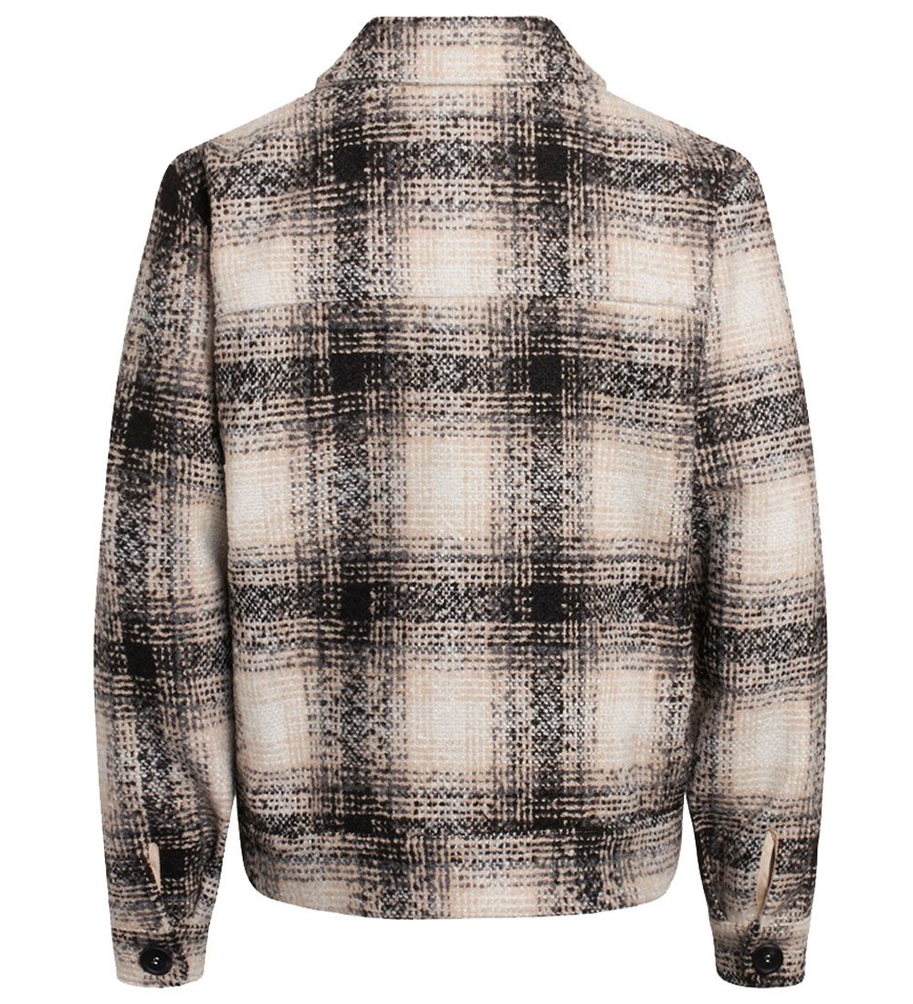 Grunt Jacket - Wool/Polyester - Gritt - Beige w. Checs