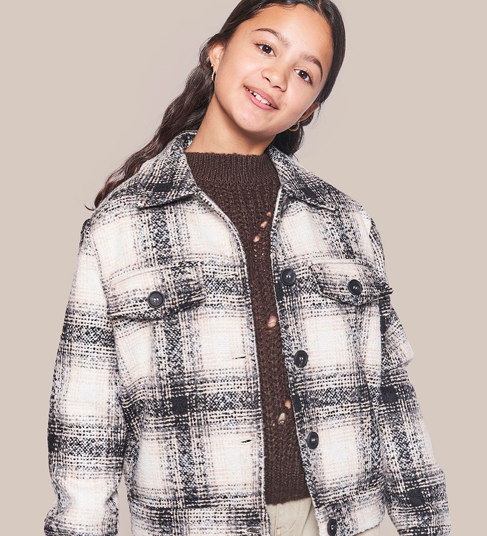 Grunt Jacket - Wool/Polyester - Gritt - Beige w. Checs