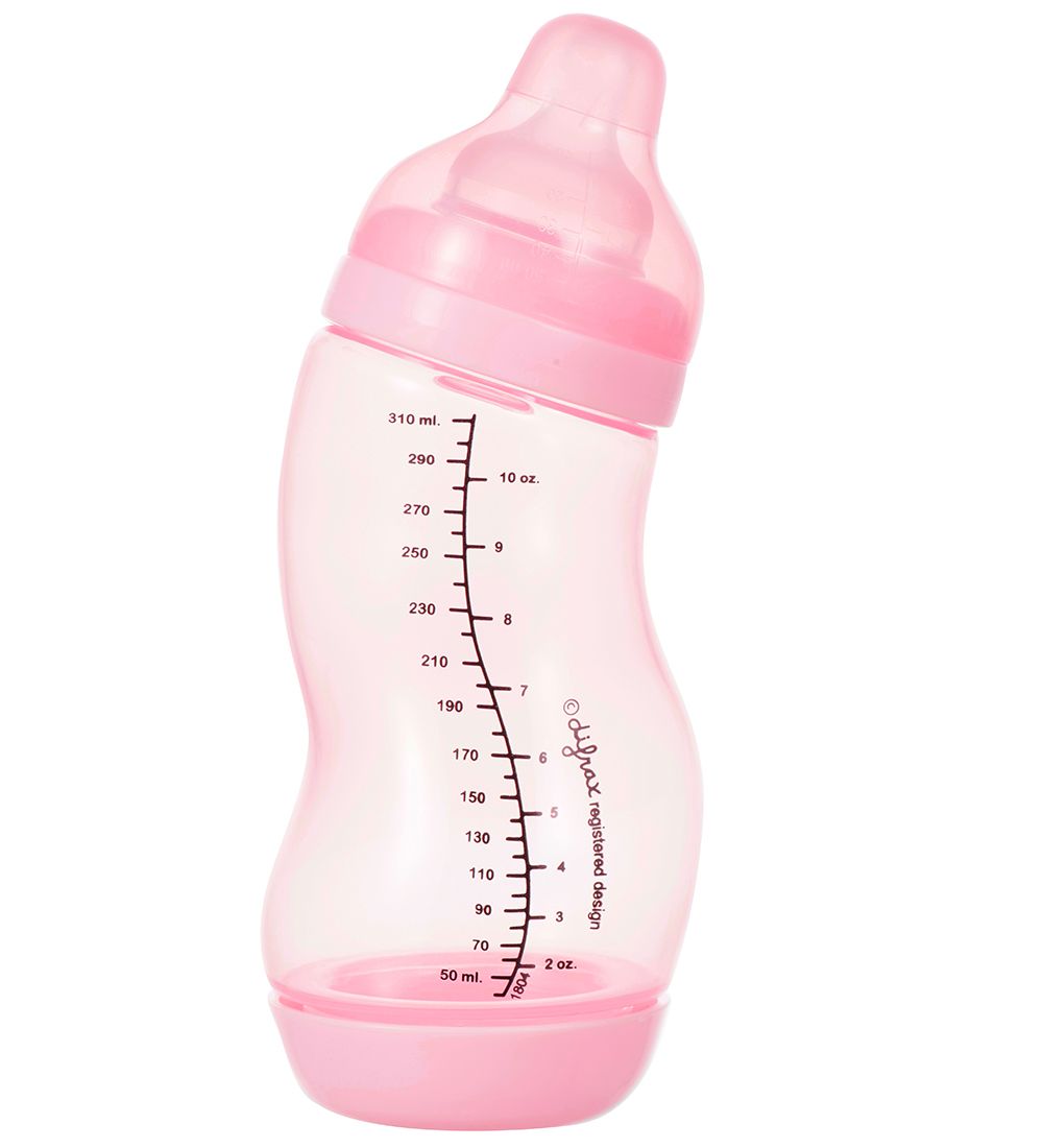 Difrax Feeding Bottle - 310 mL - Wide - Anti Colic - Pink