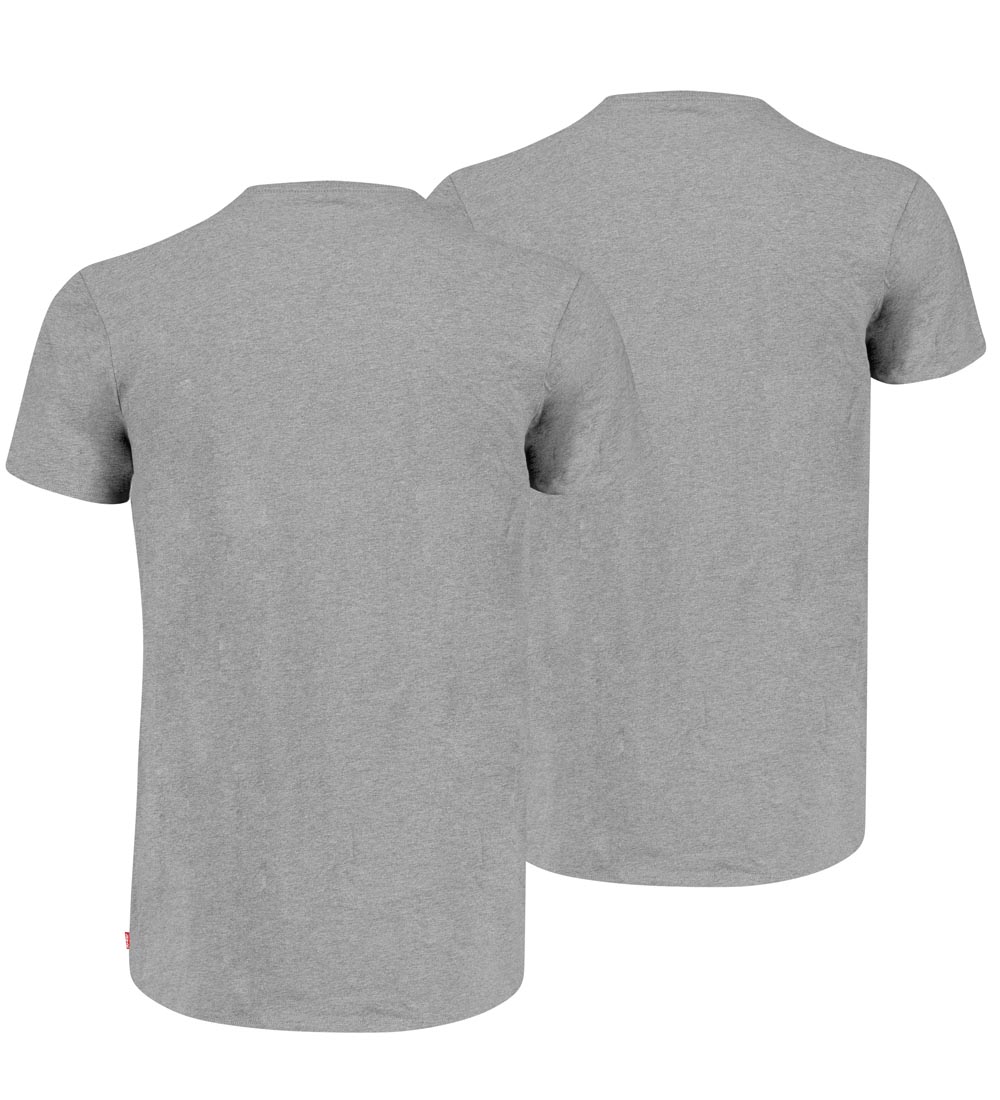 Levis T-Shirt - Crew Neck - 2-Pack - Middle Grey Melange