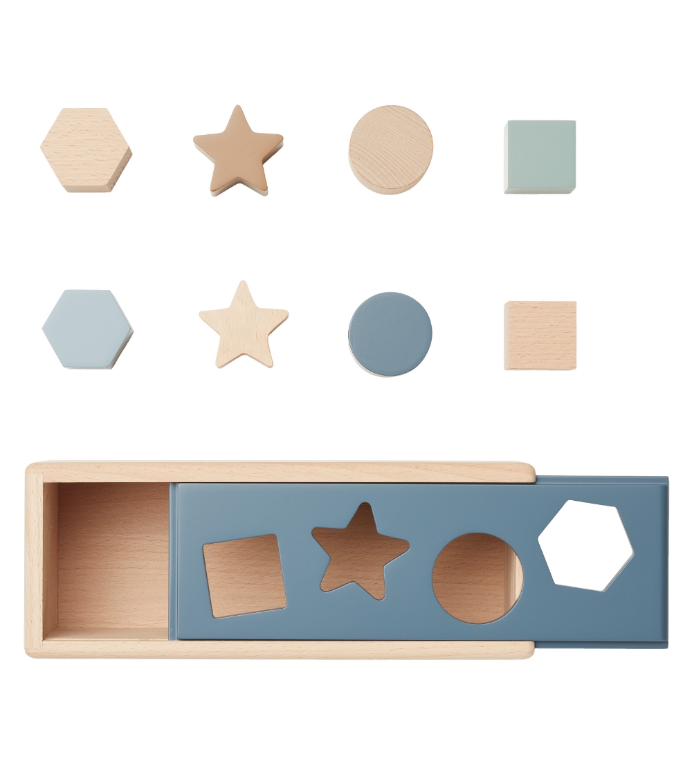 Liewood Shape Sorter - Midas - Whale Blue Multi Mix