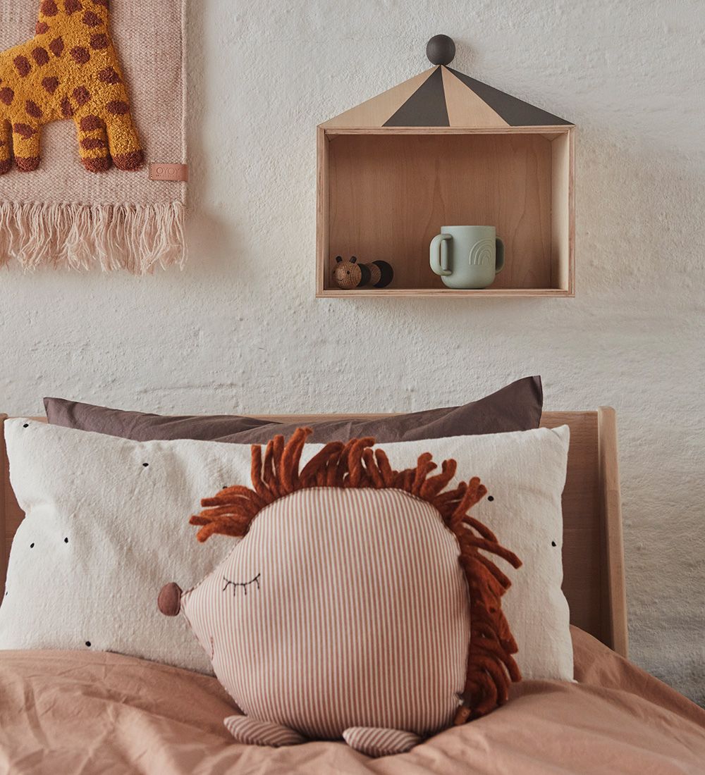 OYOY Cushion pillow - 40x36 cm - Hedgehog - Denim