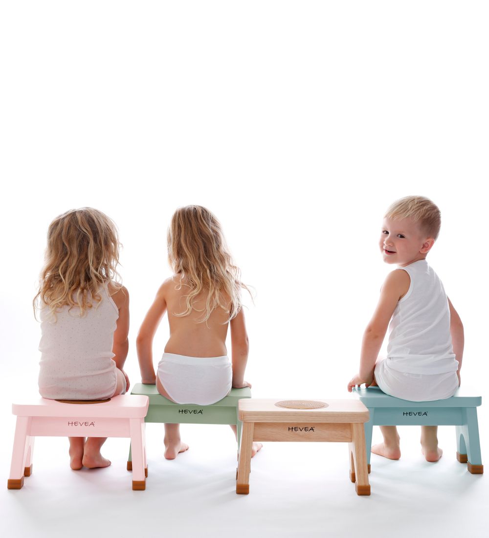 Hevea Stool - Rubberwood - Dusty Blue