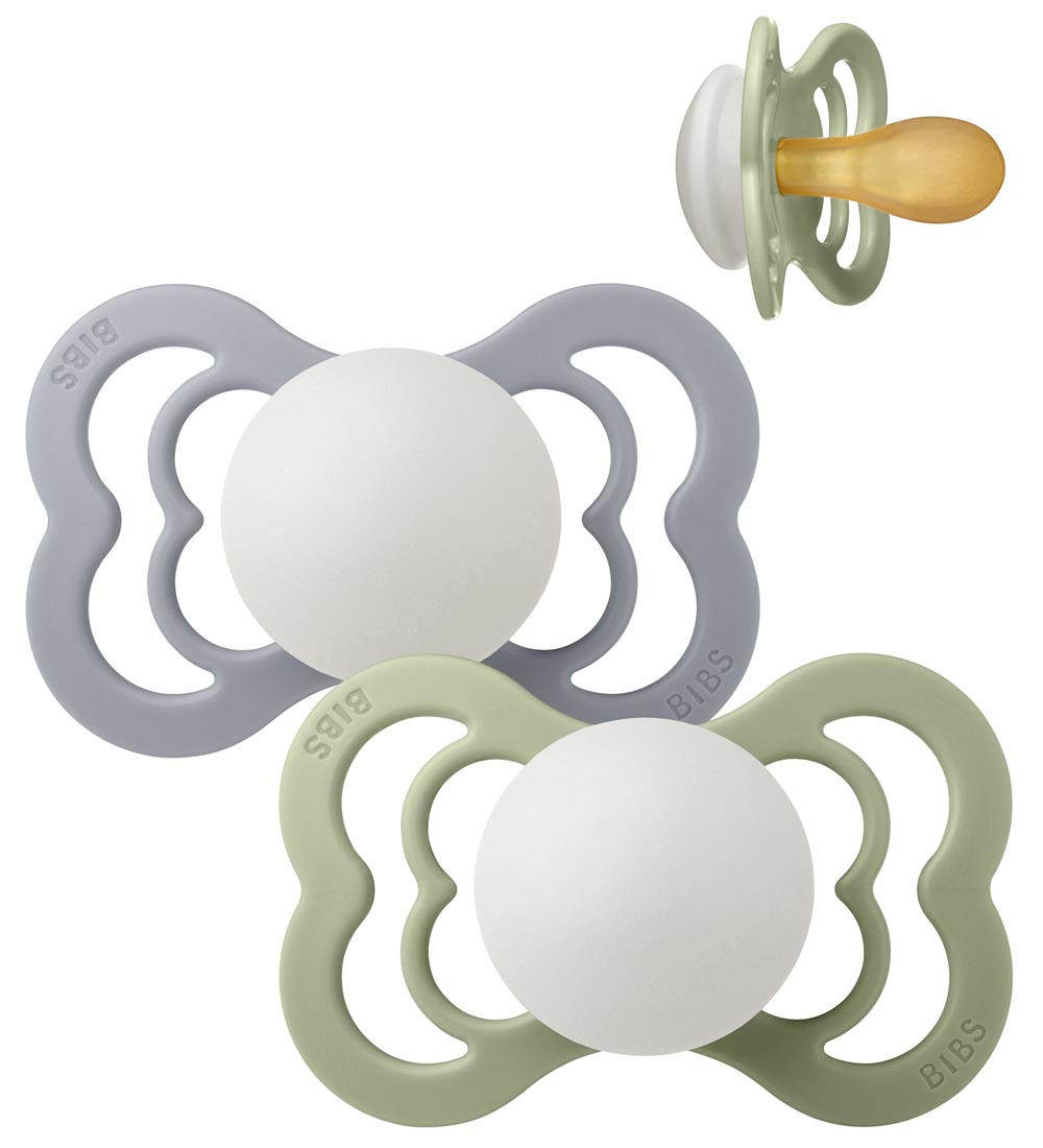 BIBS Supreme+ Glowing Pacifiers - Size 2 - 2-Pack - Symmetrical