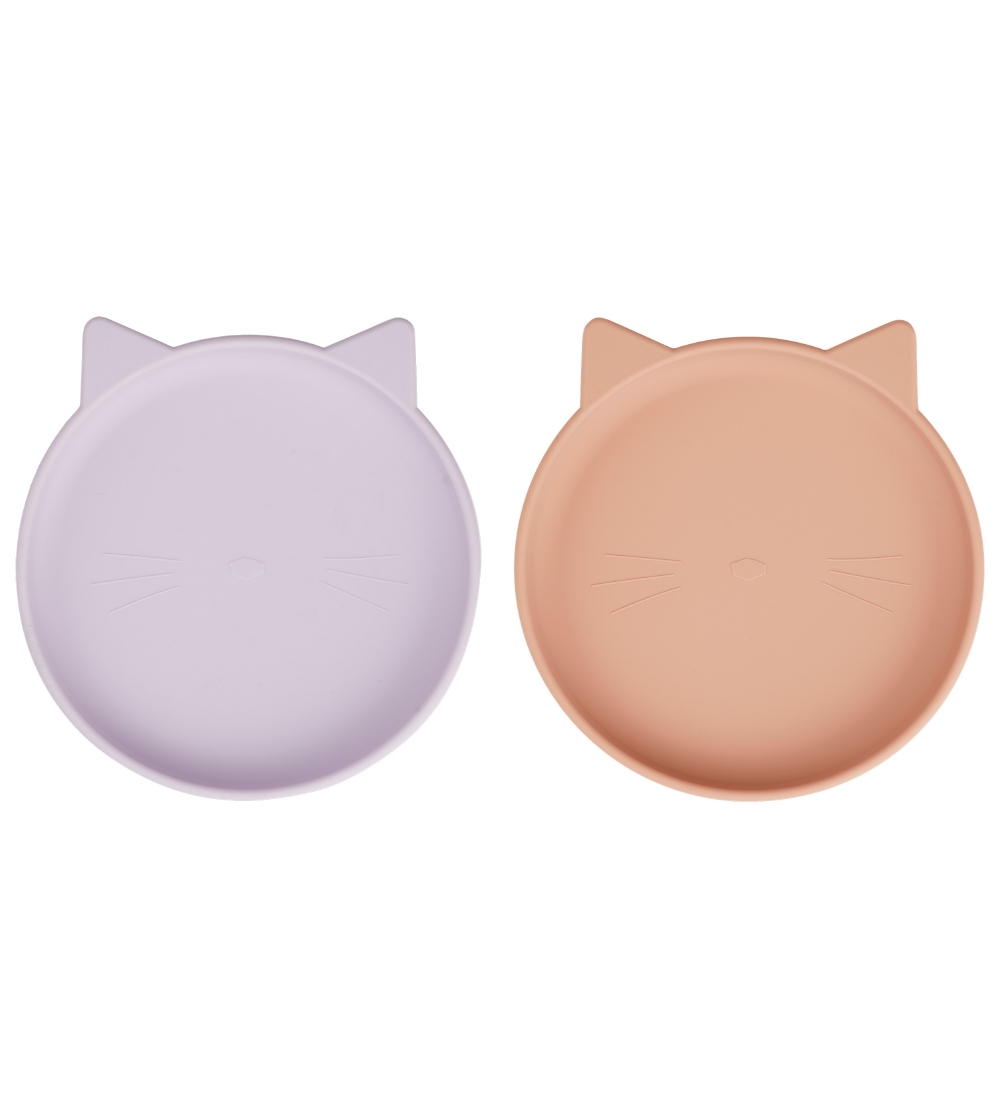 Liewood Plates - 2-Pack - Silicone - Olivia - Cat - Light La