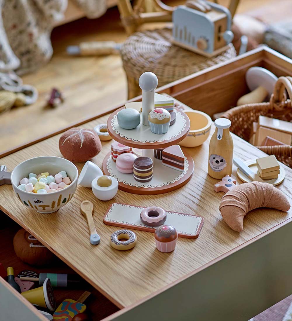 Bloomingville Toy Food - 8 Parts - Konrad - Natural - Beech