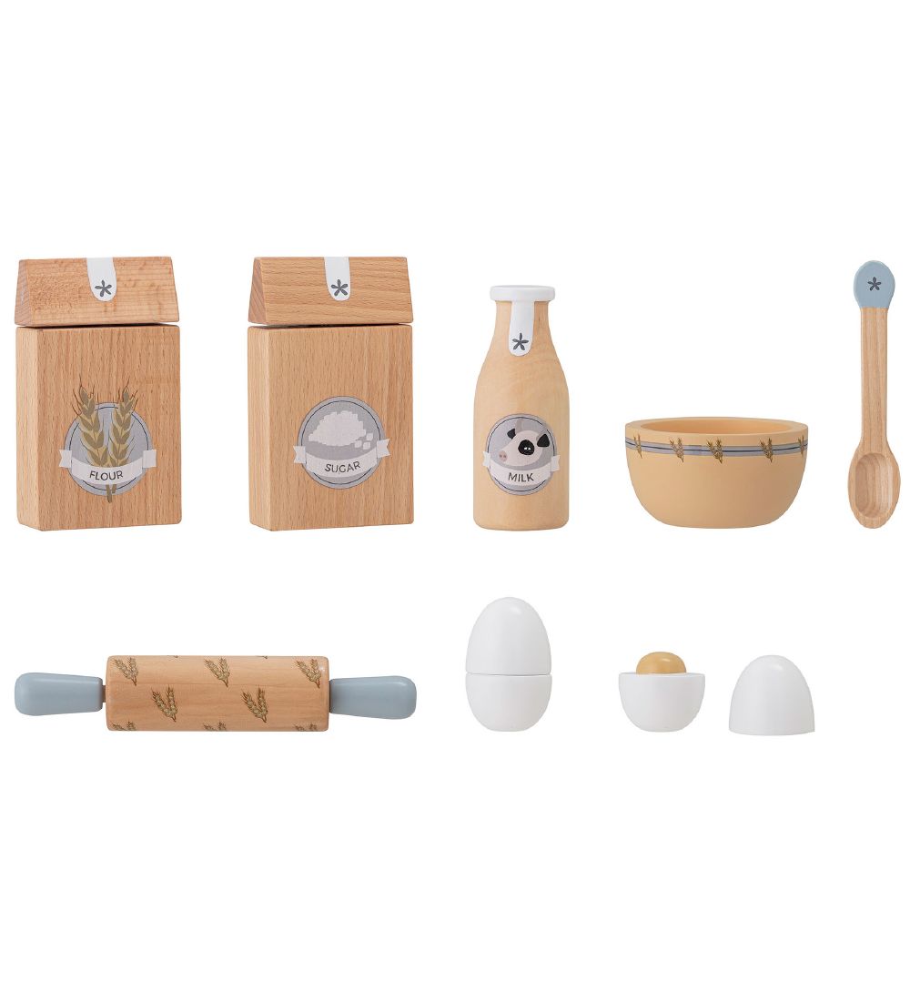 Bloomingville Toy Food - 8 Parts - Konrad - Natural - Beech